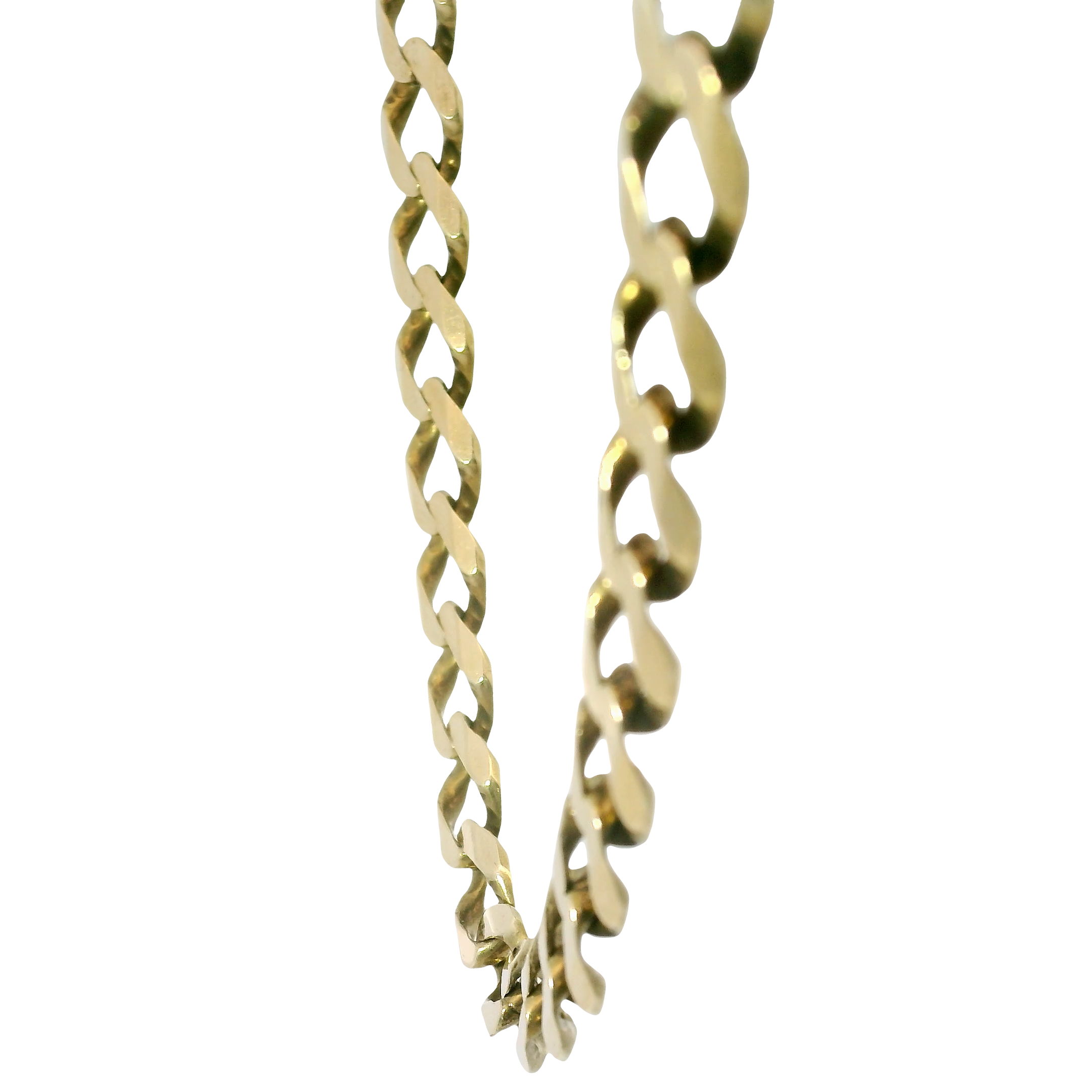 25” Pre-owned 9CT Flat Curb Chain Necklace (38.92g)