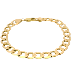 9” Pre-owned 9CT Flat Curb Bracelet (18.51g)