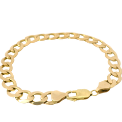 9” Pre-owned 9CT Flat Curb Bracelet (18.51g)