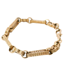 8” Pre-owned 9CT Rose Gold Star & Bar Bracelet (20.28g)