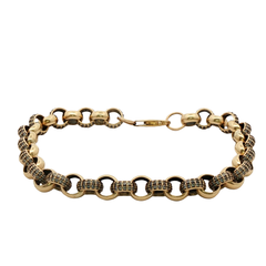8.5” Pre-owned 9CT Stone Set Belcher Bracelet (19.35g)