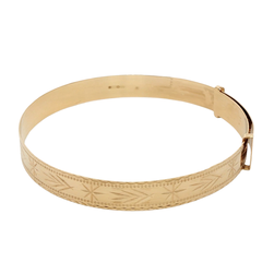 7 - 9.25” Pre-owned Extendable Patterned Bangle (7.71g)