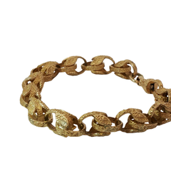 9” Pre-owned 9CT Patterned Acorn Belcher Bracelet (32.61g)