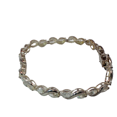 7.5” Pre-owned 925 Silver Tennis Bracelet with Oval CZ’s (12.18g)