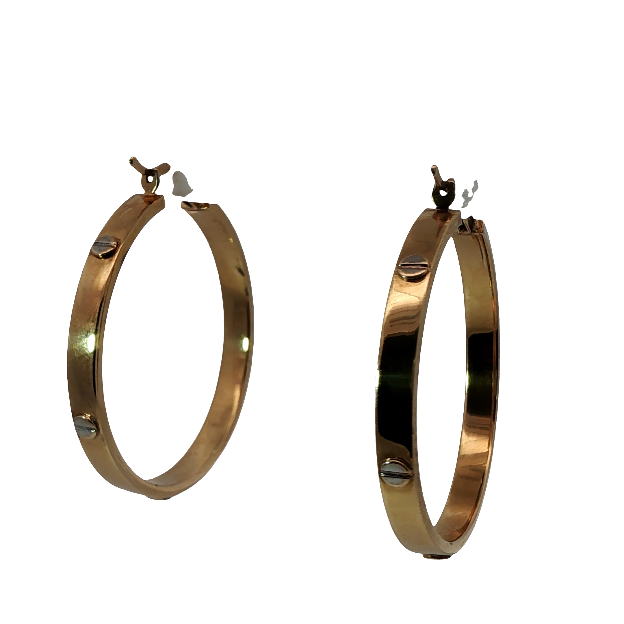 9CT Pre-owned Elegant Gold Hoop Earrings - Classic Style (6g)