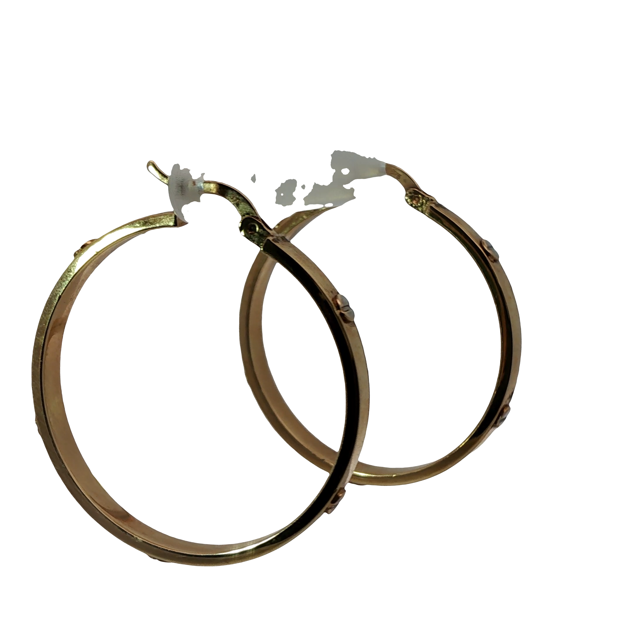 9CT Pre-owned Elegant Gold Hoop Earrings - Classic Style (6g)
