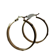 9CT Pre-owned Elegant Gold Hoop Earrings - Classic Style (6g)