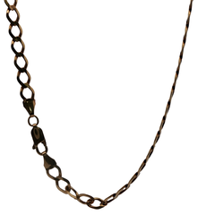 20” Pre-owned 9CT Flat Curb Chain Necklace (11.85g)