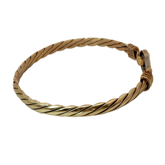 6.25” Pre-owned 9CT Stone set Hook & Loop Bangle (12.42g)
