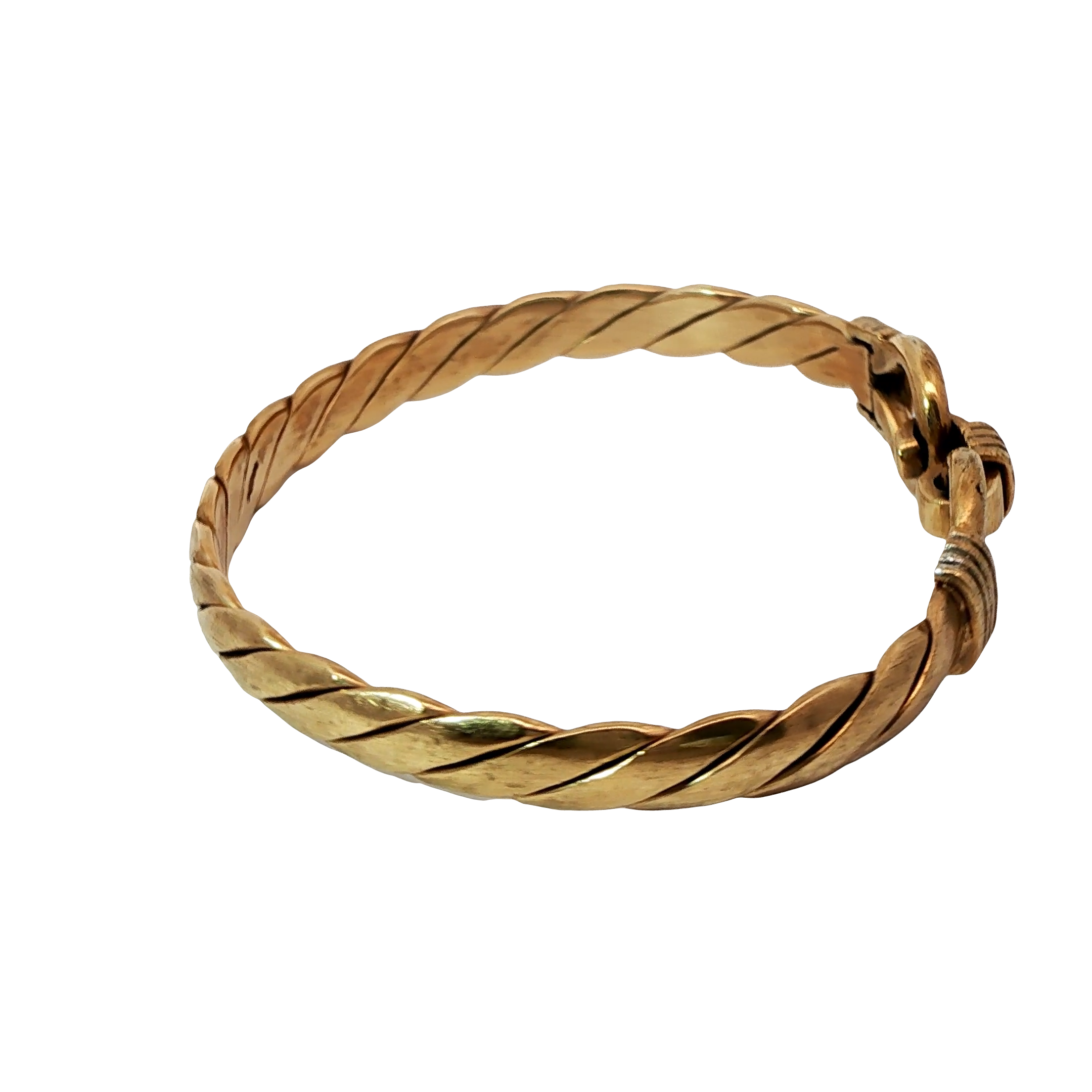 5.5" Pre-owned 9CT Double Hook & Loop Bangle (13.66g)