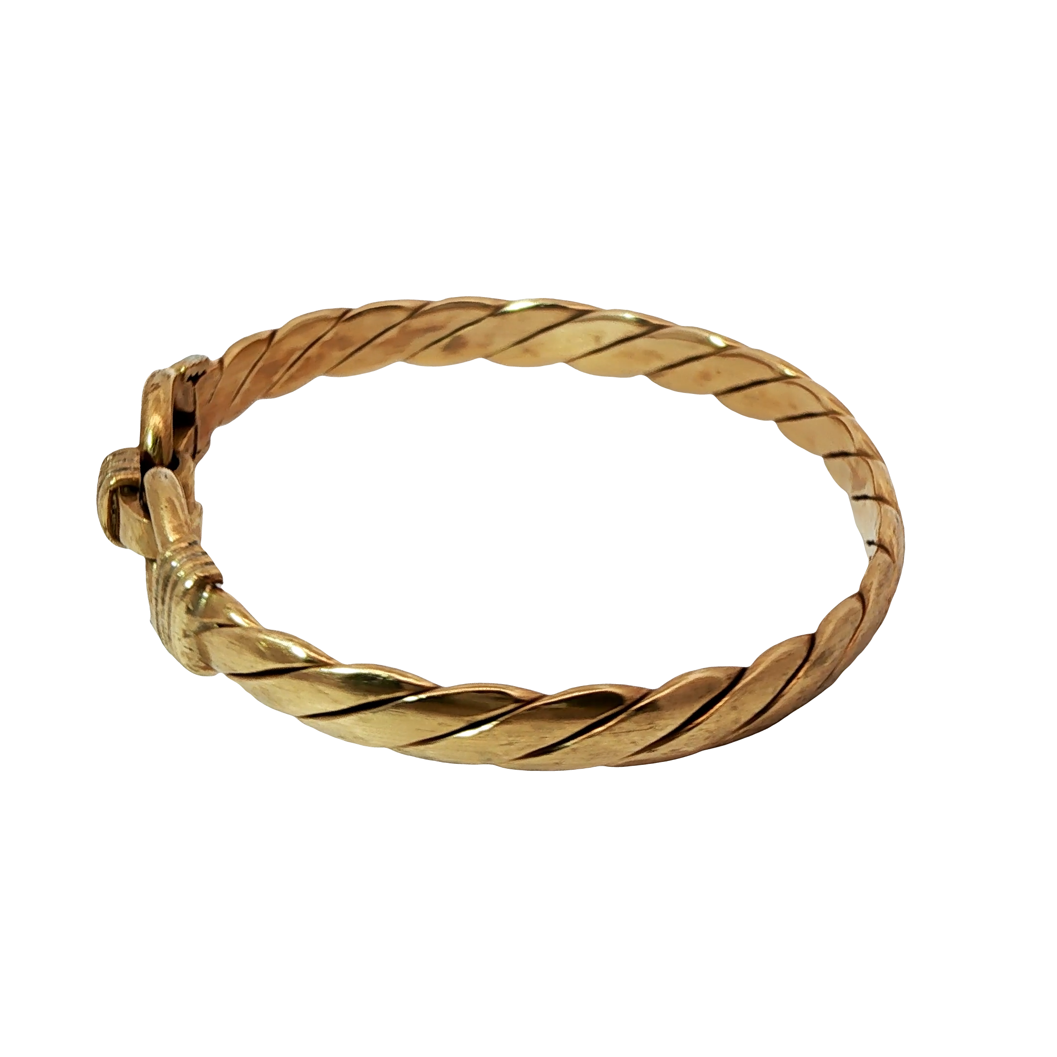 5.5" Pre-owned 9CT Double Hook & Loop Bangle (13.66g)