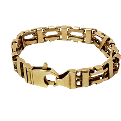 7.5” Pre-owned 9CT  Flat Cage Bracelet (36.6g)
