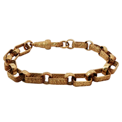 6.5” Pre-owned 9CT Gypsy Link Bracelet (12.98g)