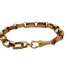 6.5” Pre-owned 9CT Gypsy Link Bracelet (12.98g)