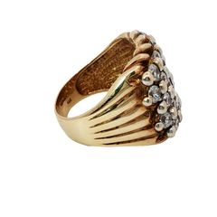 9CT Pre-owned Stone Set 5 Row Keeper Ring (Size Z+1)