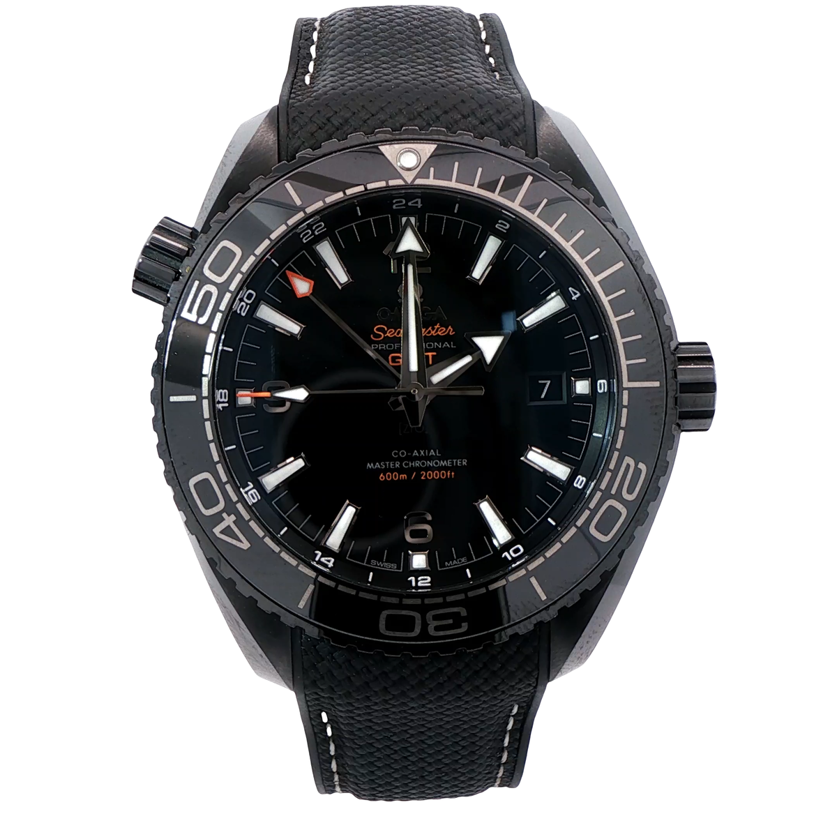 2019 Omega Seamaster Planet Ocean GMT "Deep Black" Ref. 215.92.46.22.01.001 | 45.5mm | Full Set
