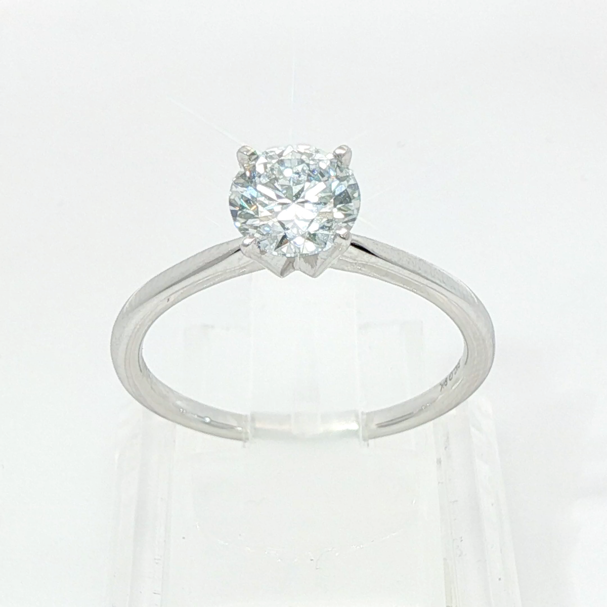 Diamond Solitaire 1CT VS2 F 9CT White Gold Ring Size P