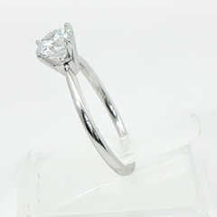 Diamond Solitaire 1CT VS2 F 9CT White Gold Ring Size P