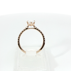 Solitaire with Diamond Shoulder 1CT Centre TCW 1.5 VVS2 E 18CT Rose Gold Ring Size K
