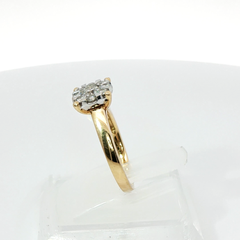 Round Brilliant 0.5CT I1 I 18CT Yellow Gold Ring Size J
