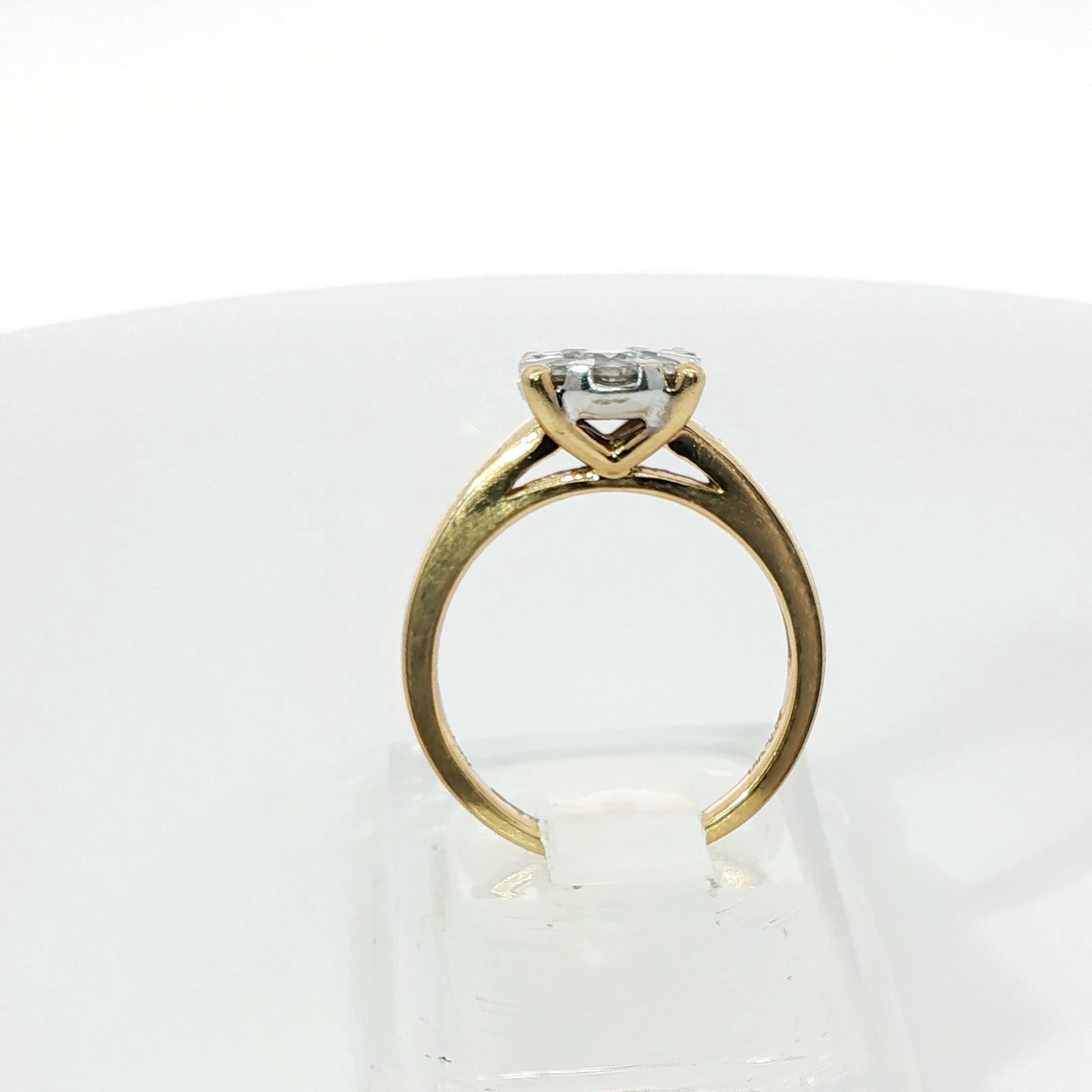 Round Brilliant 0.5CT I1 I 18CT Yellow Gold Ring Size J