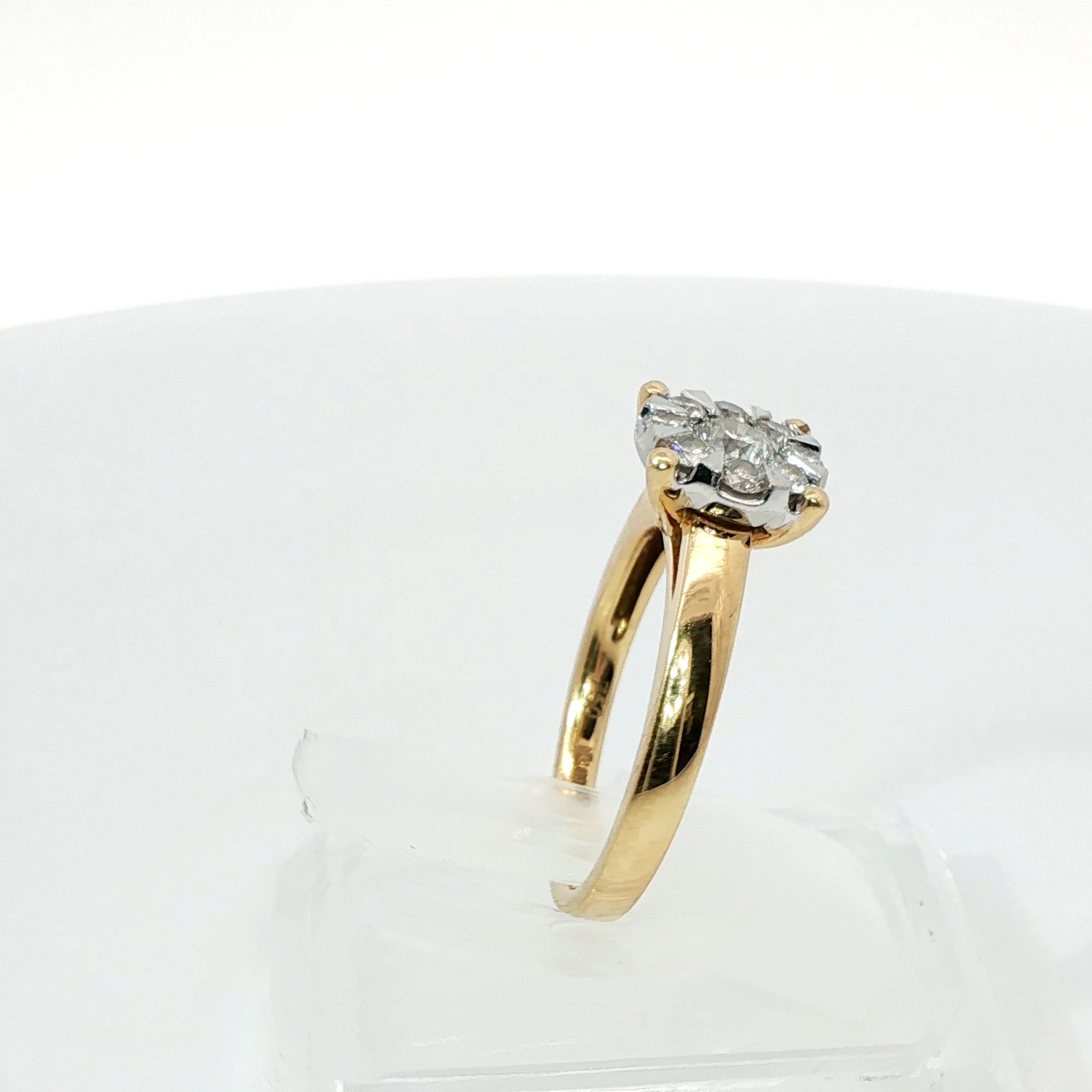 Round Brilliant 0.5CT I1 I 18CT Yellow Gold Ring Size J