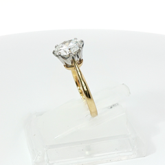 Round Brilliant 8 Claw Solitaire 2CT VS2 F 18CT Yellow Gold Ring Size I