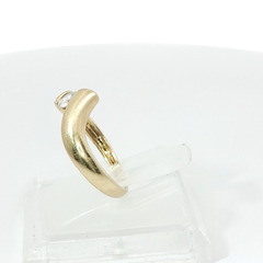Round Brilliant Wishbone 0.25CT I1 H 14CT Yellow Gold Ring Size N