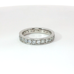 Round Brilliant Full Eternity Channel Set 2CT VS1 F Platinum Ring Size K 1/2