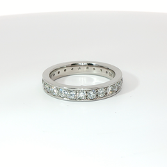 Round Brilliant Full Eternity Channel Set 2CT VS1 F Platinum Ring Size K 1/2
