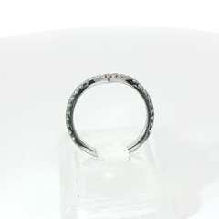 Round Brilliant Diamond Wishbone TCW 0.65 SI1 G 18CT White Gold Ring Size L