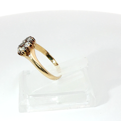 Round Brilliant Daisy Cluster TCW 1.6 SI1 H 18CT Yellow Gold Ring Size I
