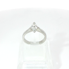 Marquise Cut Solitaire Taper Shoulder 0.7CT SI1 G Platinum Ring Size G 1/2