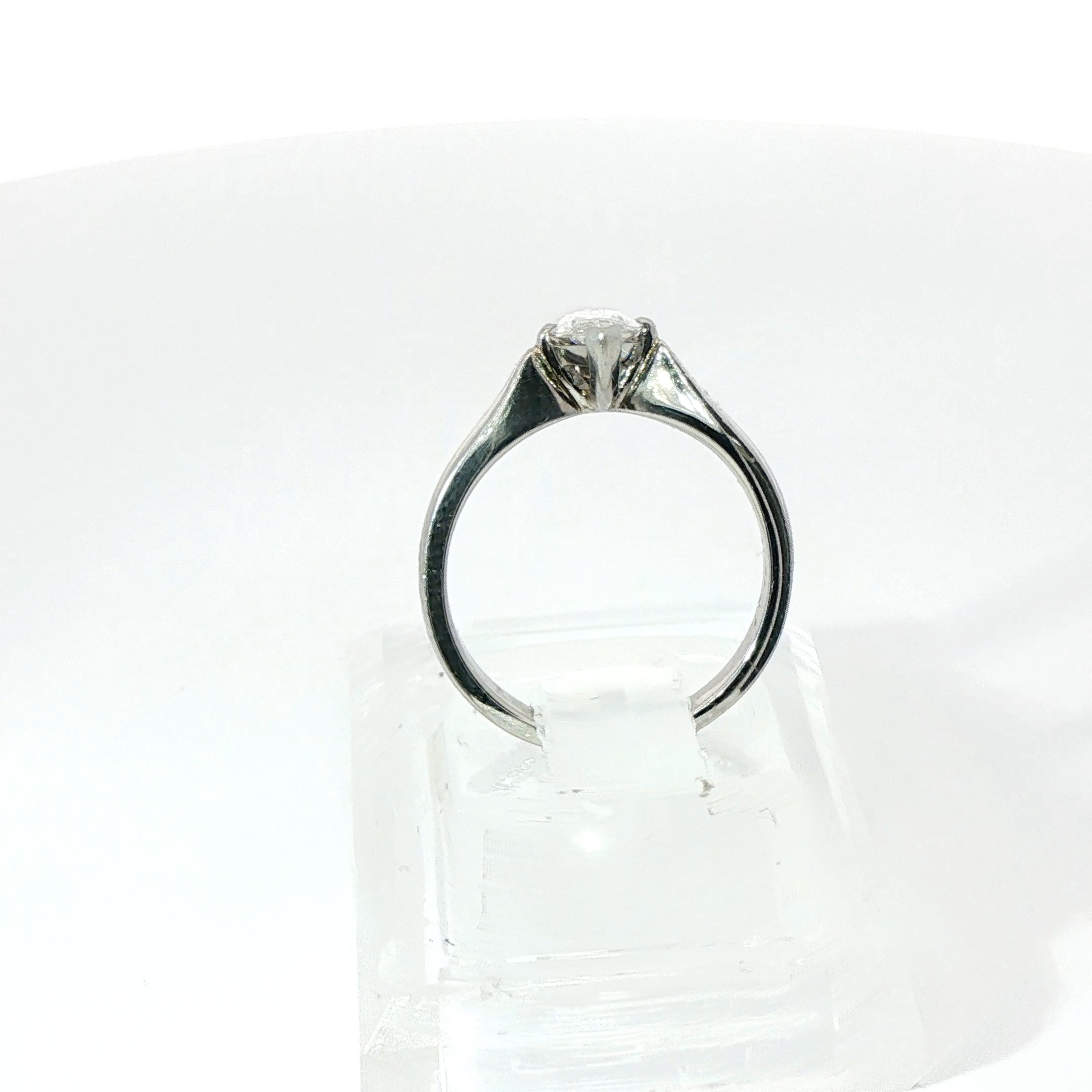 Marquise Cut Solitaire Taper Shoulder 0.7CT SI1 G Platinum Ring Size G 1/2