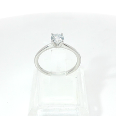 Round Brilliant Solitaire 0.5CT Lab Grown VS2 F 9CT White Gold Ring Size L