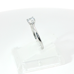 Round Brilliant Solitaire 0.5CT Lab Grown VS2 F 9CT White Gold Ring Size L