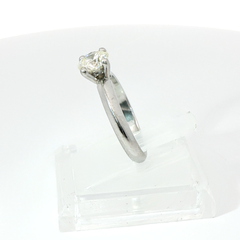 Round Brilliant Diamond 4-Claw Solitaire 1.25CT SI1 H-I Platinum Ring Size M