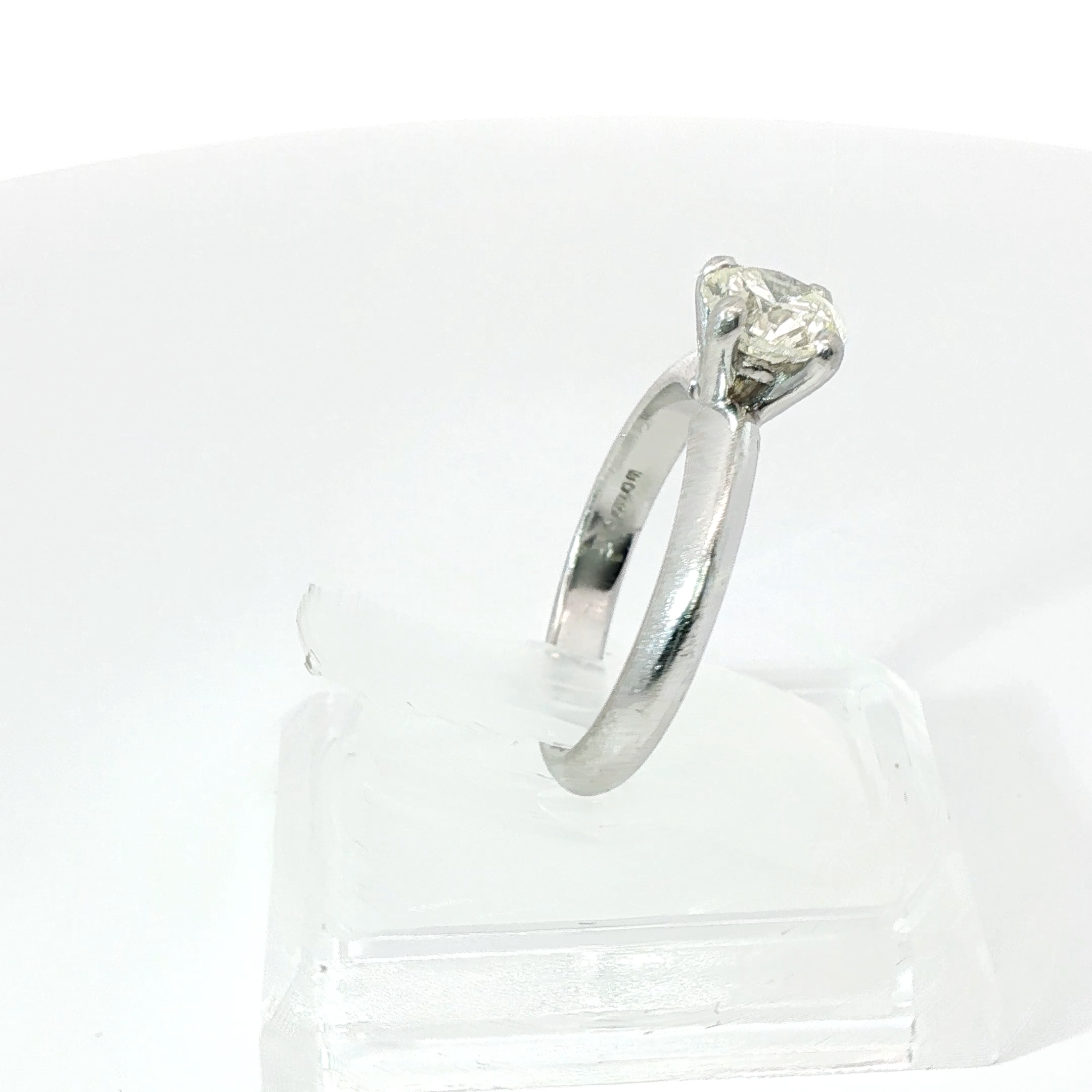 Round Brilliant Diamond 4-Claw Solitaire 1.25CT SI1 H-I Platinum Ring Size M