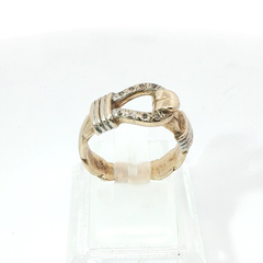 9CT Pre-owned Buckle Ring (Size M)