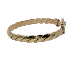 6.75” Pre-owned 9CT Stone Set Hook & Loop Bangle (22.68g)