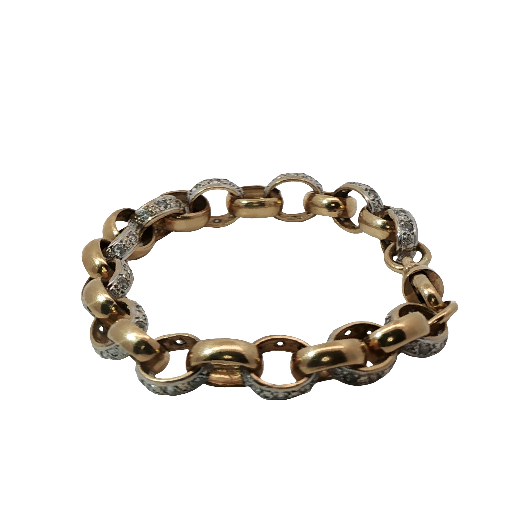 9” Pre-owned 9CT Stone Set Belcher Bracelet (30.82g)