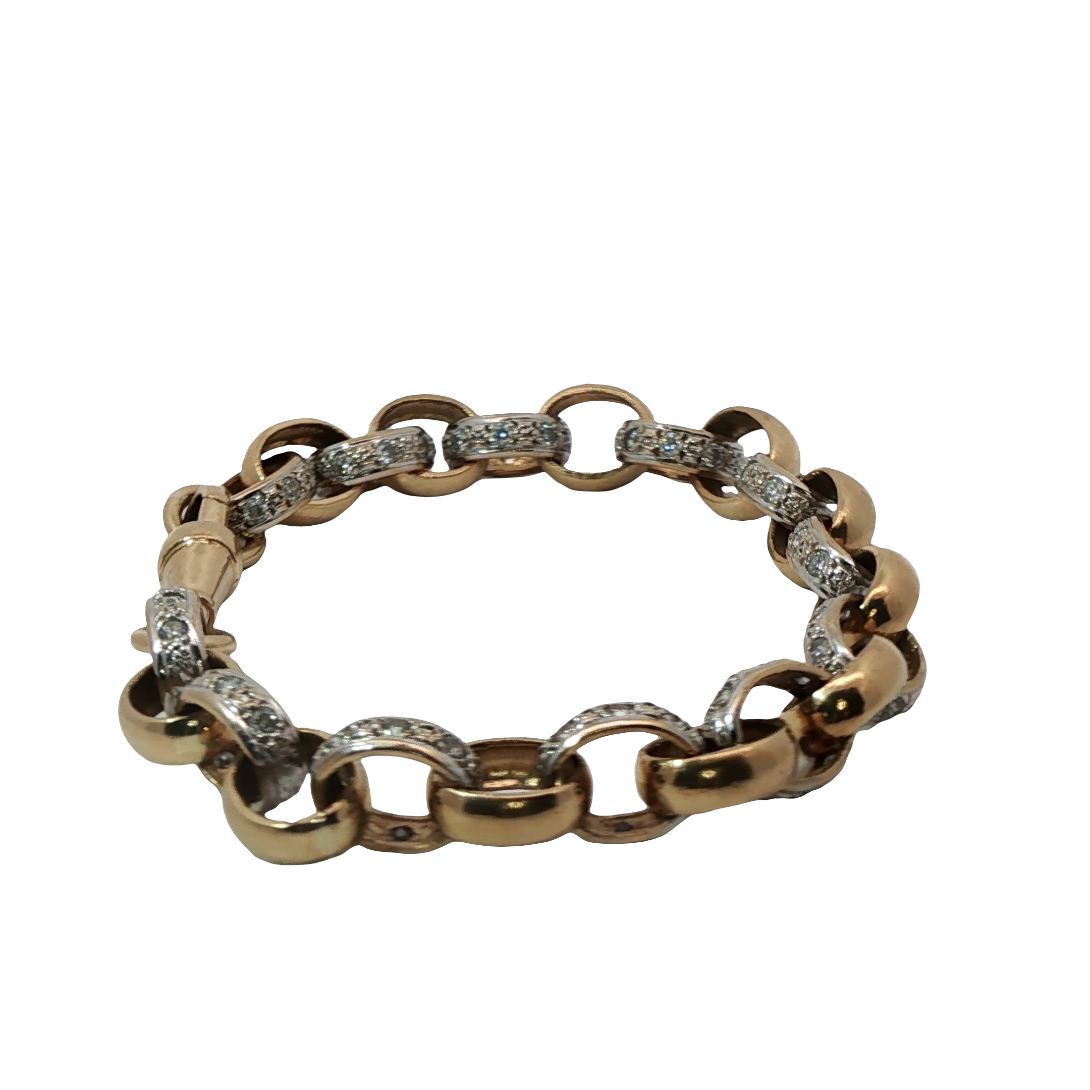 9” Pre-owned 9CT Stone Set Belcher Bracelet (30.82g)