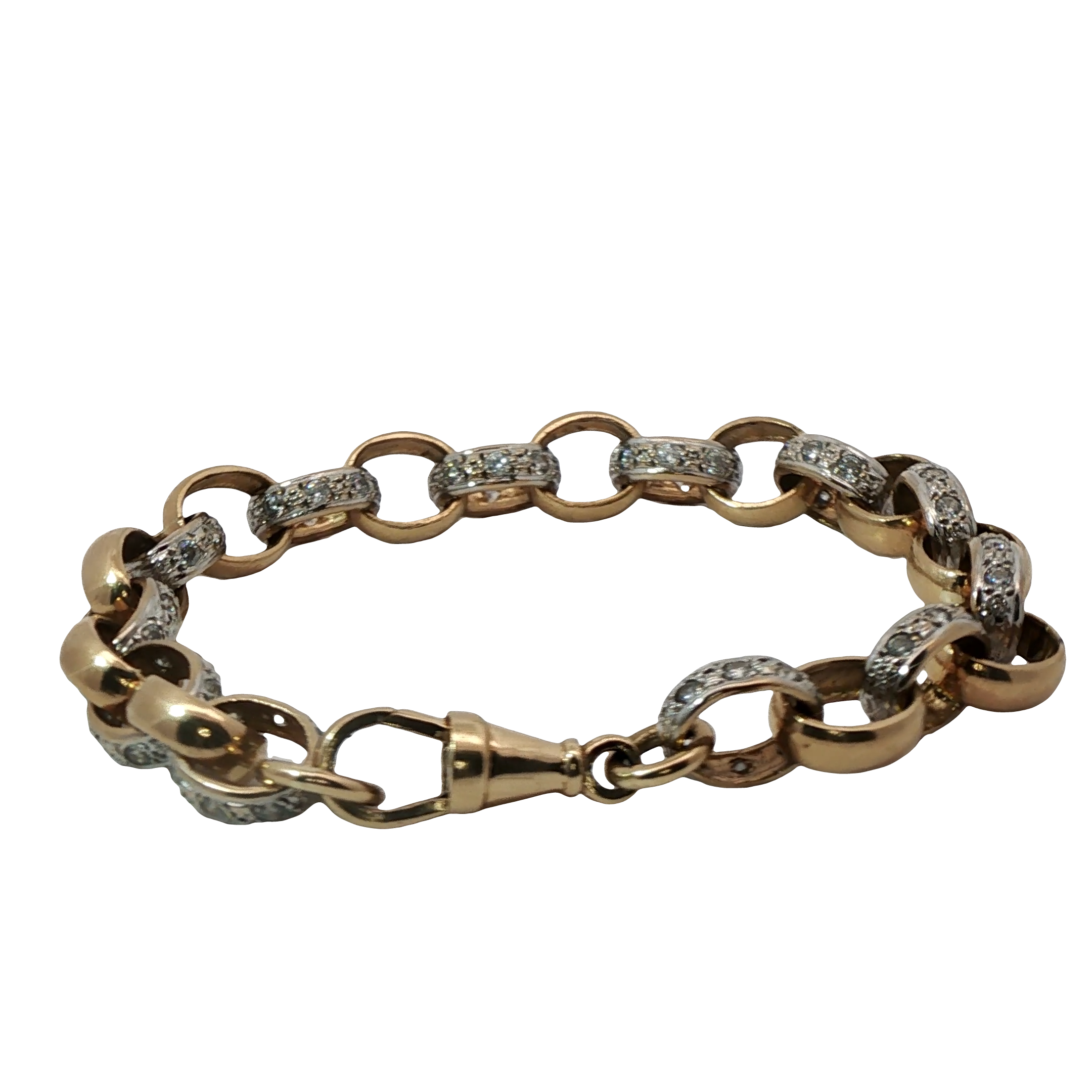 9” Pre-owned 9CT Stone Set Belcher Bracelet (30.82g)
