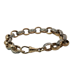 9” Pre-owned 9CT Stone Set Belcher Bracelet (30.82g)