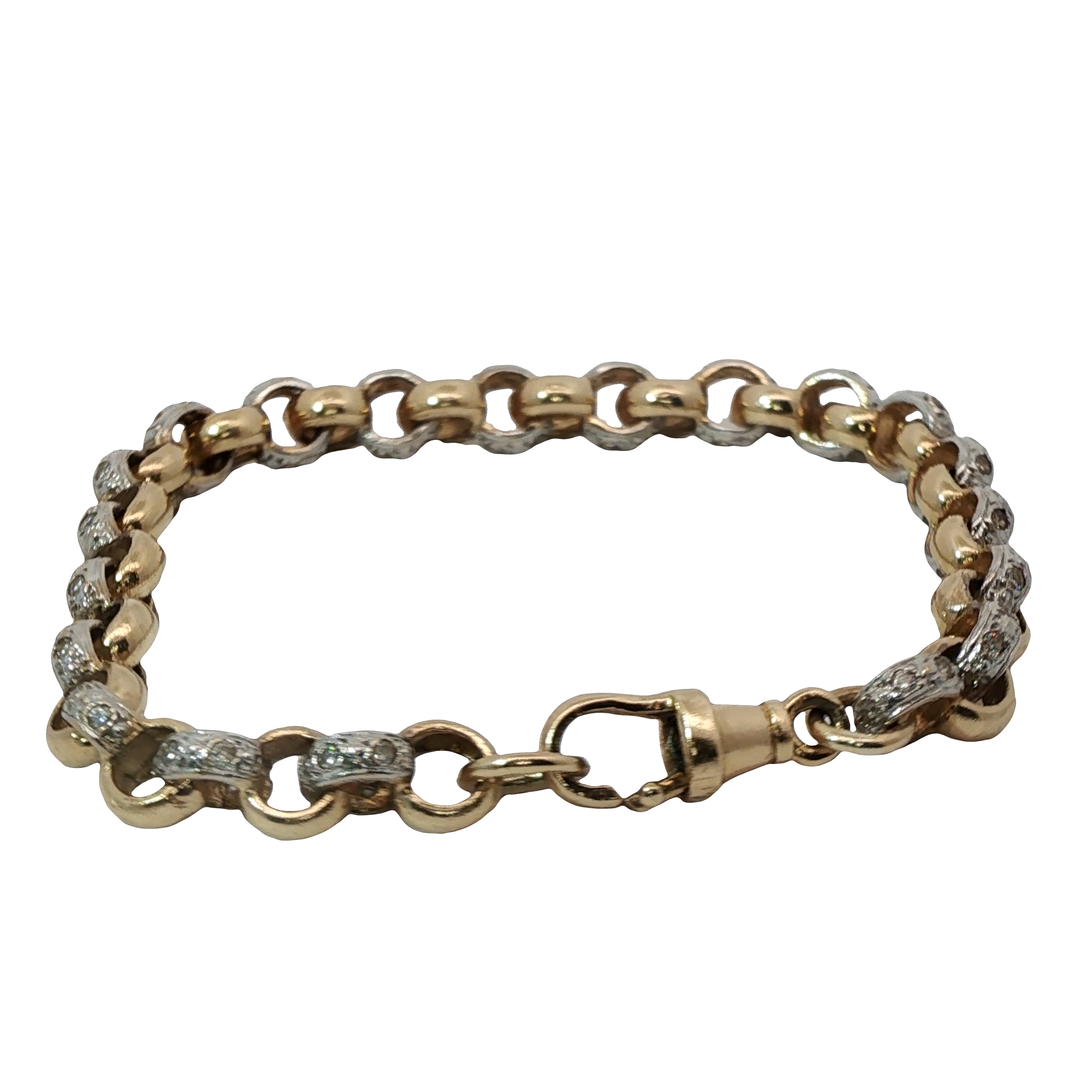 7.5” Pre-owned 9CT Stone Set Belcher Bracelet (17.35g)