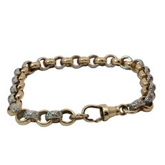 7.5” Pre-owned 9CT Stone Set Belcher Bracelet (17.35g)