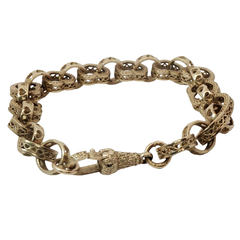 7” Pre-owned 9CT Heart Belcher Bracelet (17.13g)