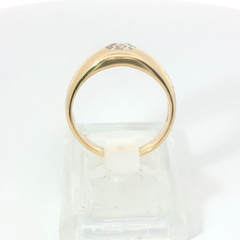 Old Mind 1CT SI H 18CT Yellow Gold Rub Over Ring Size Q