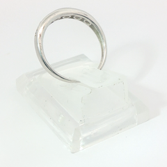 Round Brilliant 0.5CTT SI1 / SI2 G Platinum Half Eternity Channel Set Ring Size J 1/2
