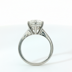 Round Brilliant 2CT SI1 - SI2 G-H Platinum 6 Claw Solitaire Size G 1/2
